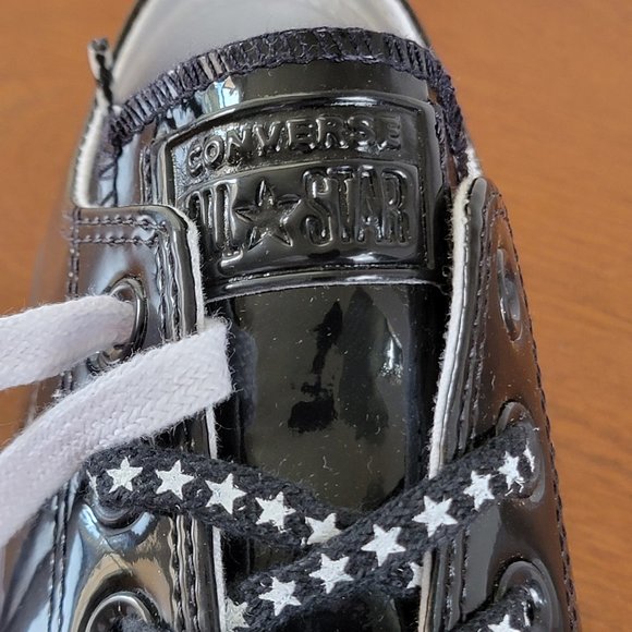 Converse X Miley Cyrus Chuck Taylor All Star Ox Patent Leather 563720C Black - Picture 8 of 9